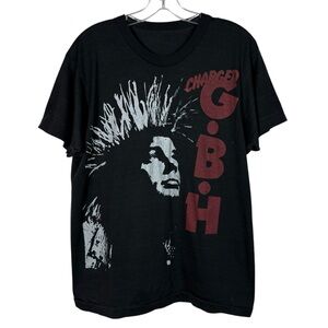 Vintage 90s Charged GBH Single Stitch Colin Abraham Graphic Shirt Punk Rock L